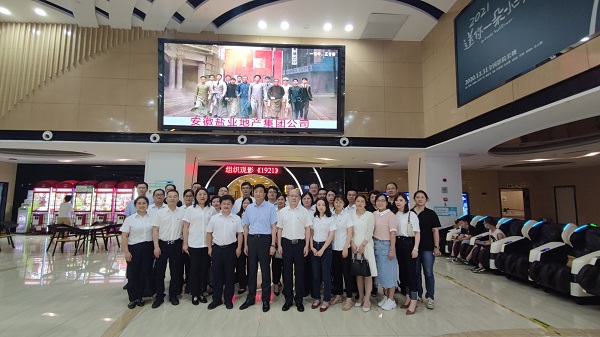 徽鹽地產(chǎn)集團機關(guān)第一、第二黨支部集中觀看黨史題材電影《1921》
